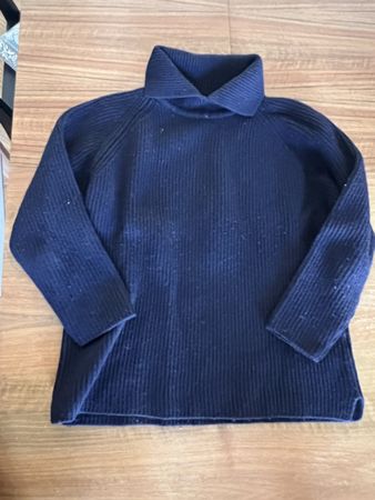 Damen Pullover Dunkelblau Grösse 40 Kragen von PUBLIC