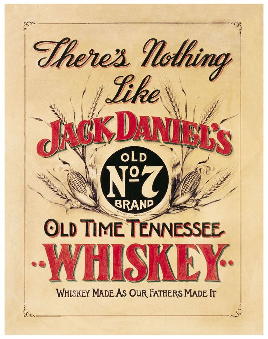 Jack Daniels Insegne: Blechschild-JACK DANIEL`S THERES NOTHING - 30 X 40 CM – Nuovo e nell'imballaggio originale da Rupperswil venduto da big-one-sale