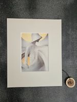 Orig. Farbstiftzeichnung Kunstwerk, im Passepartout neu