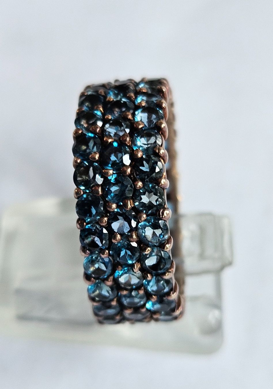 Anelli: Ring mit blauen Steinen Silber Grösse 61 – Nuovo (secondo la descrizione) da Zürich venduto da adriben 8