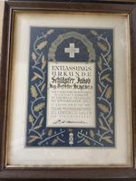 Seltene Entlassungsurkunde Militär St. Gallen 1935