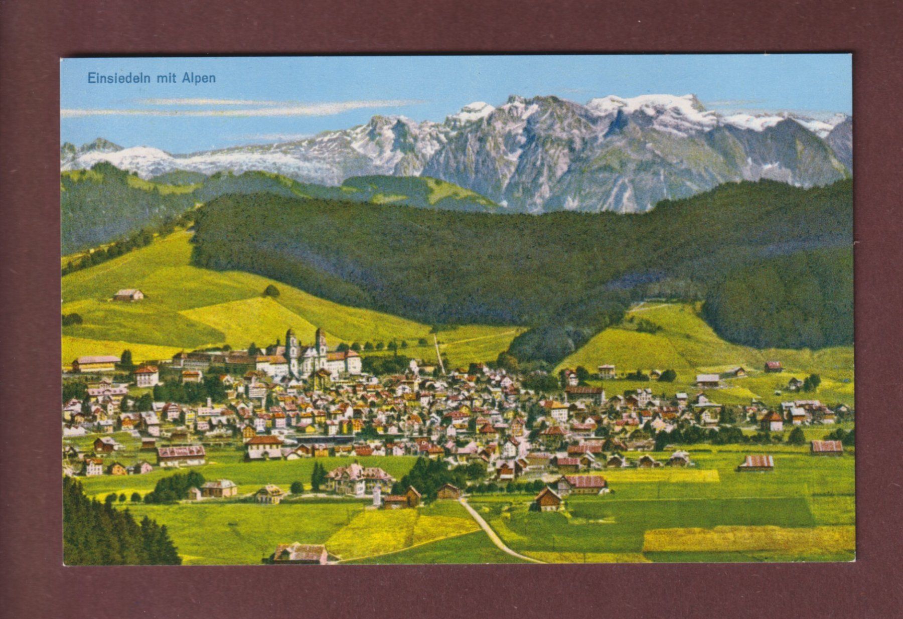 Cartoline postali: EINSIEDELN mit Alpen – Usato da Pully venduto da nicecards-shop