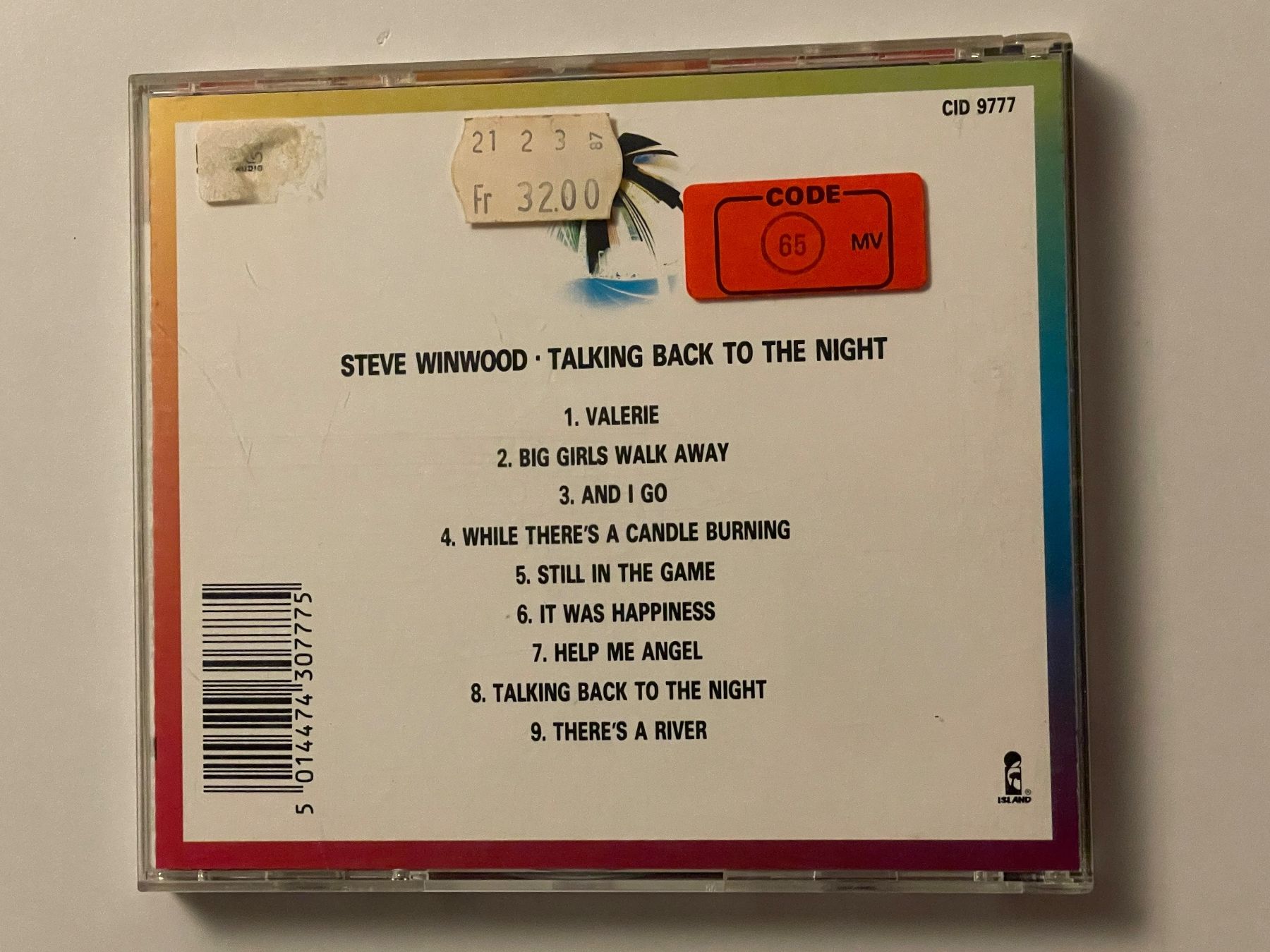 CD: Steve Winwood - Talking Back To The Night – Usato da Muri b. Bern venduto da AdidasCollector 1