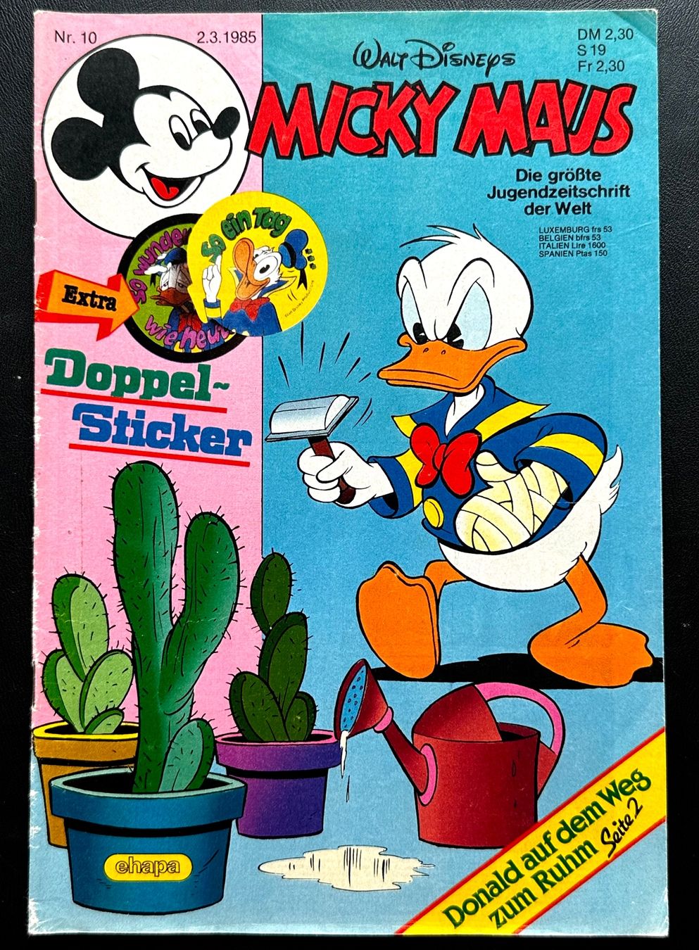 Comics: Mickey Maus Nr. 10  2.3.1985 mit Beilage – Gebraucht aus Seltisberg von quadartswiss