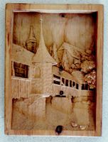 Geschnitztes Holz Wandbild  von Luzern Brücke