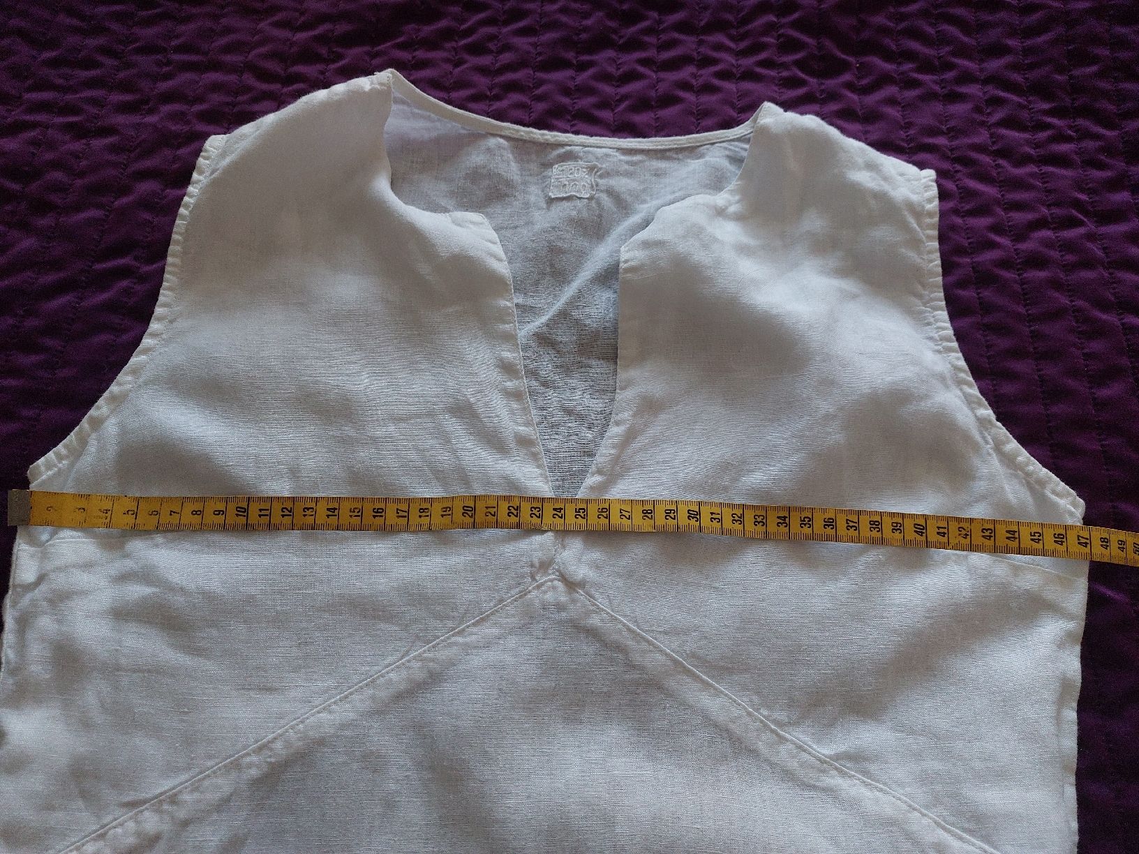 Vestiti: Wunderschönes 120% Lino Kleid weiss Gr. S  – Usato da Thun venduto da Alexanna 8