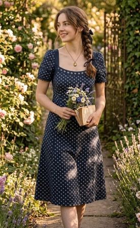 NOA NOA herziges Nostalgie Kleid Dress Baumwolle Gr.XS