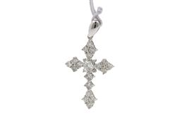 Brillant Kreuz 18K Weissgold mit 0.67ct Brillanten *S1586