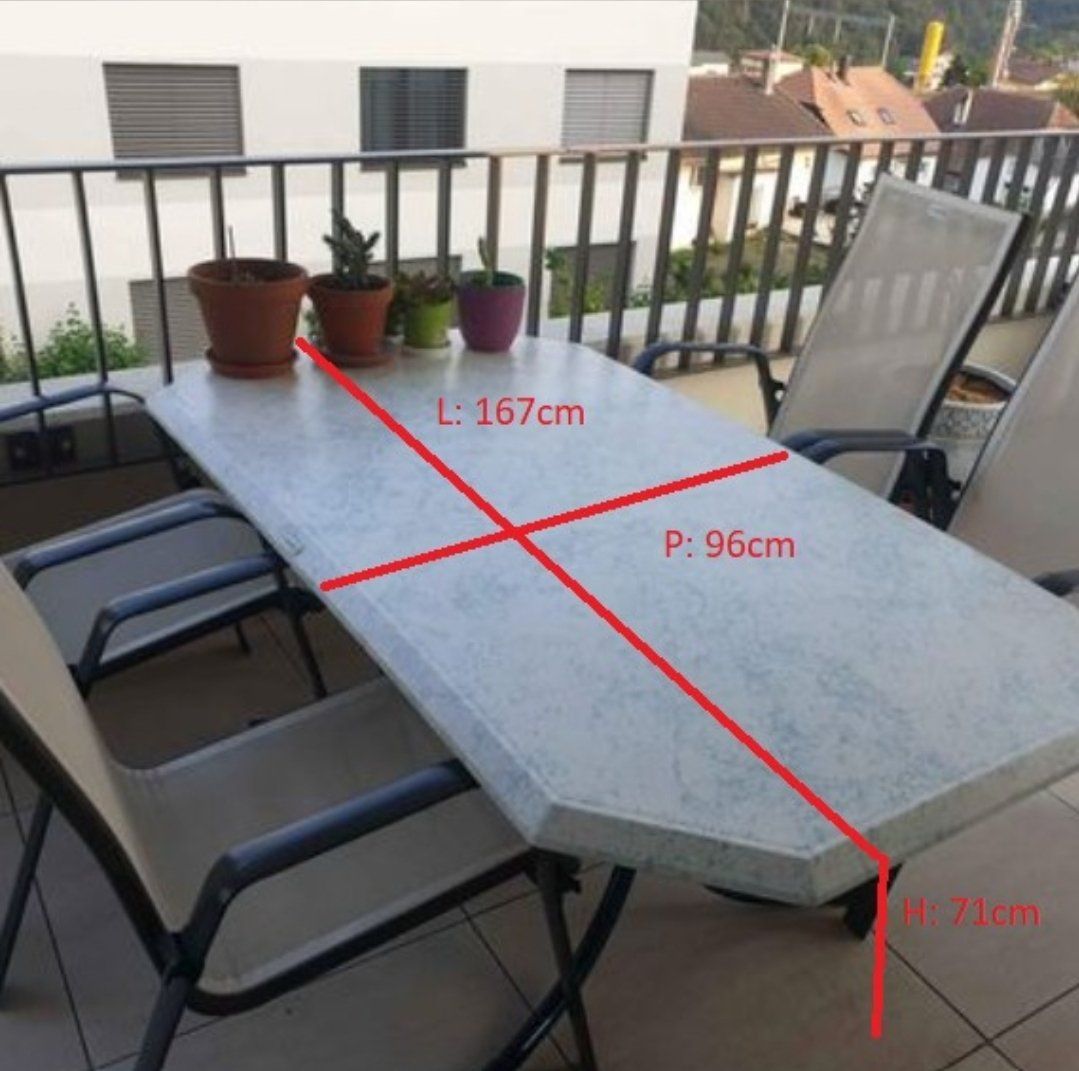 Set de table et chaises: Ensemble table de jardin avec 4 chaises – D'occasion à Ostermundigen par Gaia_5c 1
