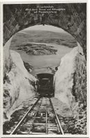 Stans NW Stanserhorn Bahn Schneewände beim Tunnel 3. Sektion