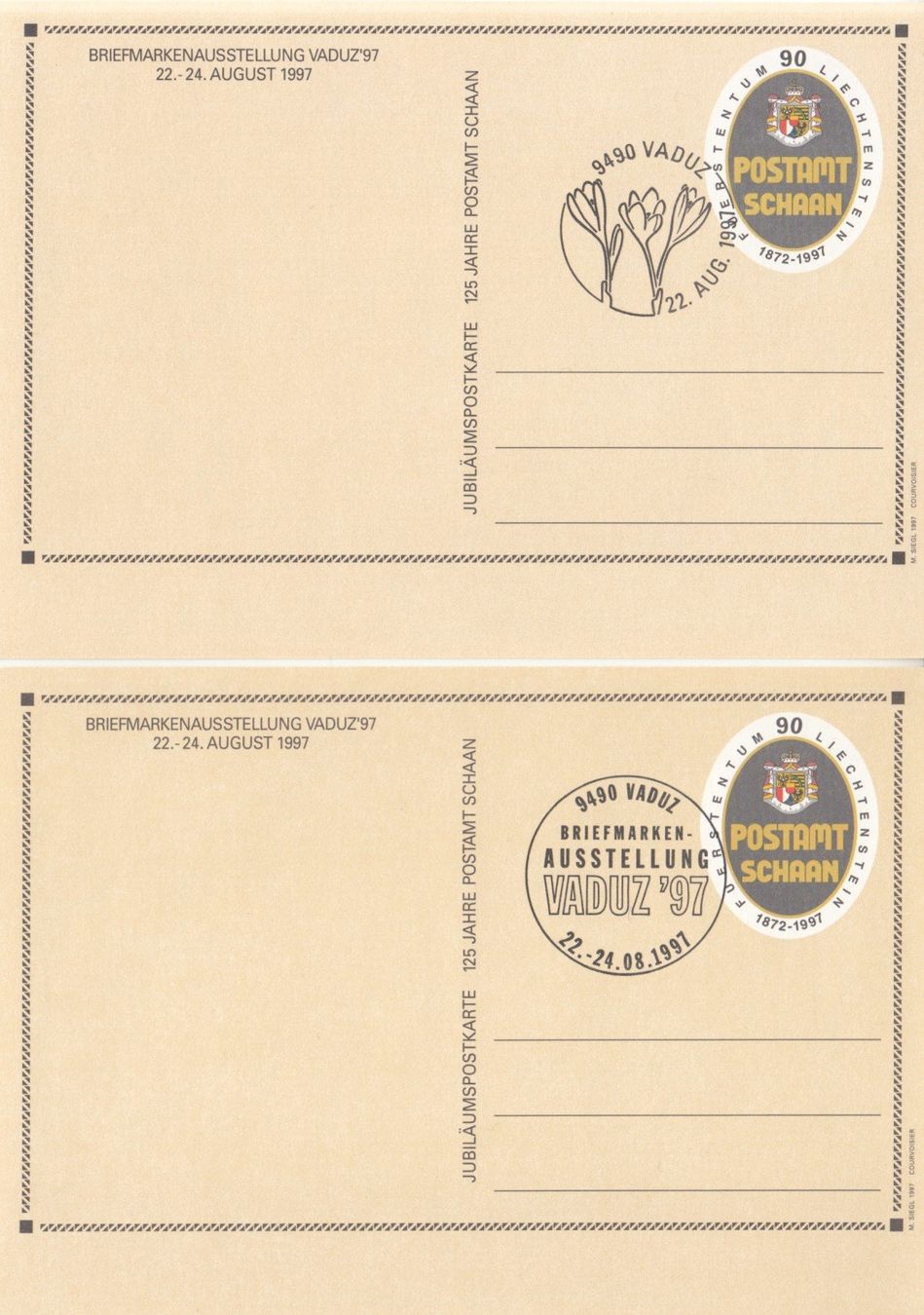 Alle Briefmarken: FL Ganzsachen LBK 104, 3 Karten – Gebraucht aus Bürglen TG von StampGraf 2