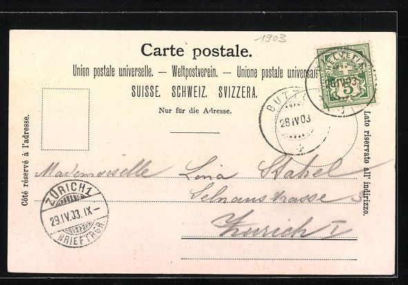 Cartoline postali: AK Buttes, Vue Générale, 1903 – Usato da Berlin venduto da bartko-reher 1