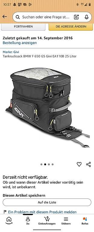 Zaini: Tankrucksack BMW F650 GS – Usato da Benken SG venduto da Nerox11 1