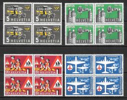 Werbemarken Viererblockserie 324 - 327 ** 1.3.1956