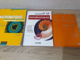 Lot de 3 livres de mathématiques pour étudiants, parfait!