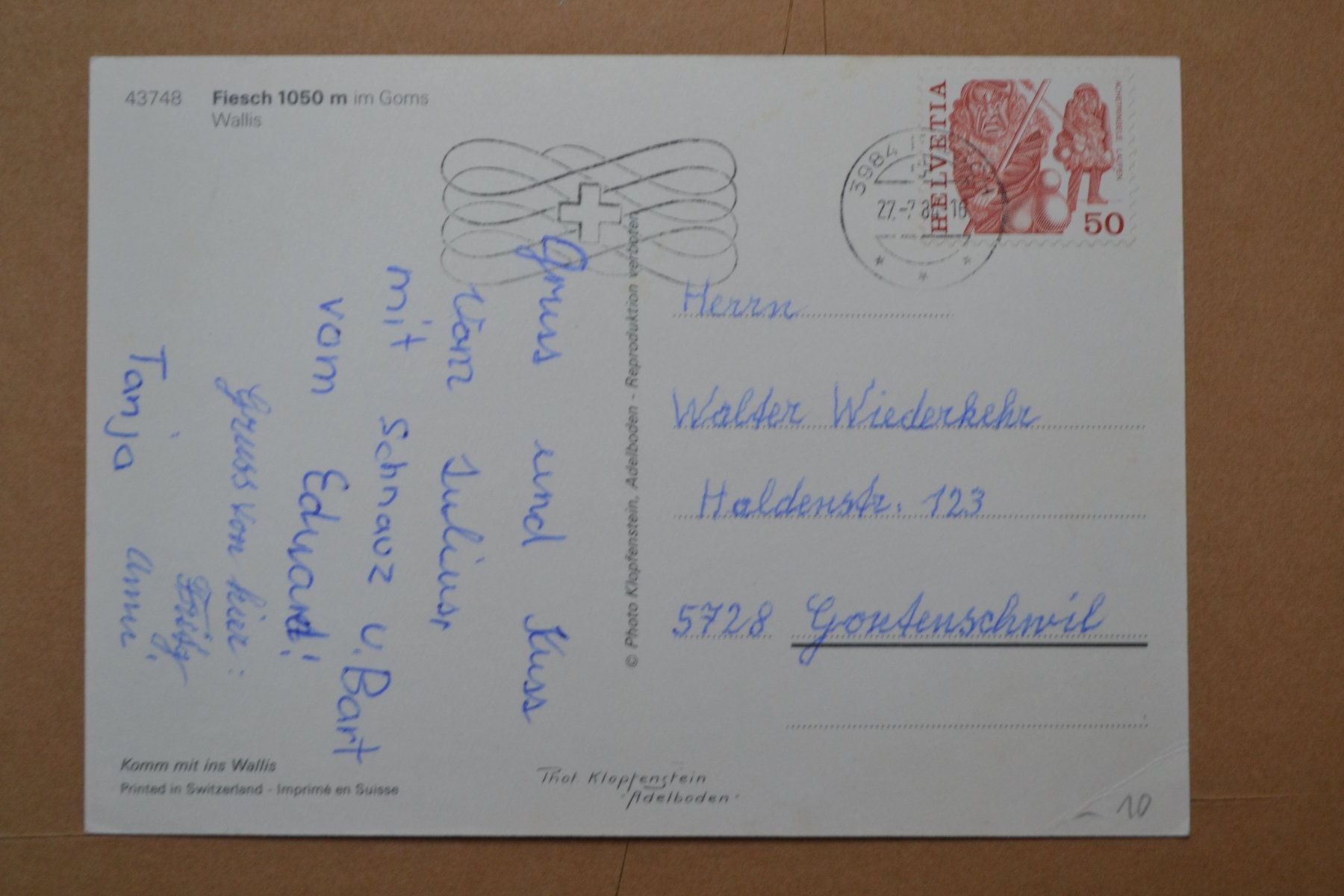 Ansichtskarten: AK Fiesch VS – Gebraucht aus Beinwil am See von kajak55 1