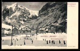 AK Grindelwald, Hotel Bear im Winter