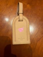 Louis Vuitton Luggage Tag Adressanhänger Herz pink Neu