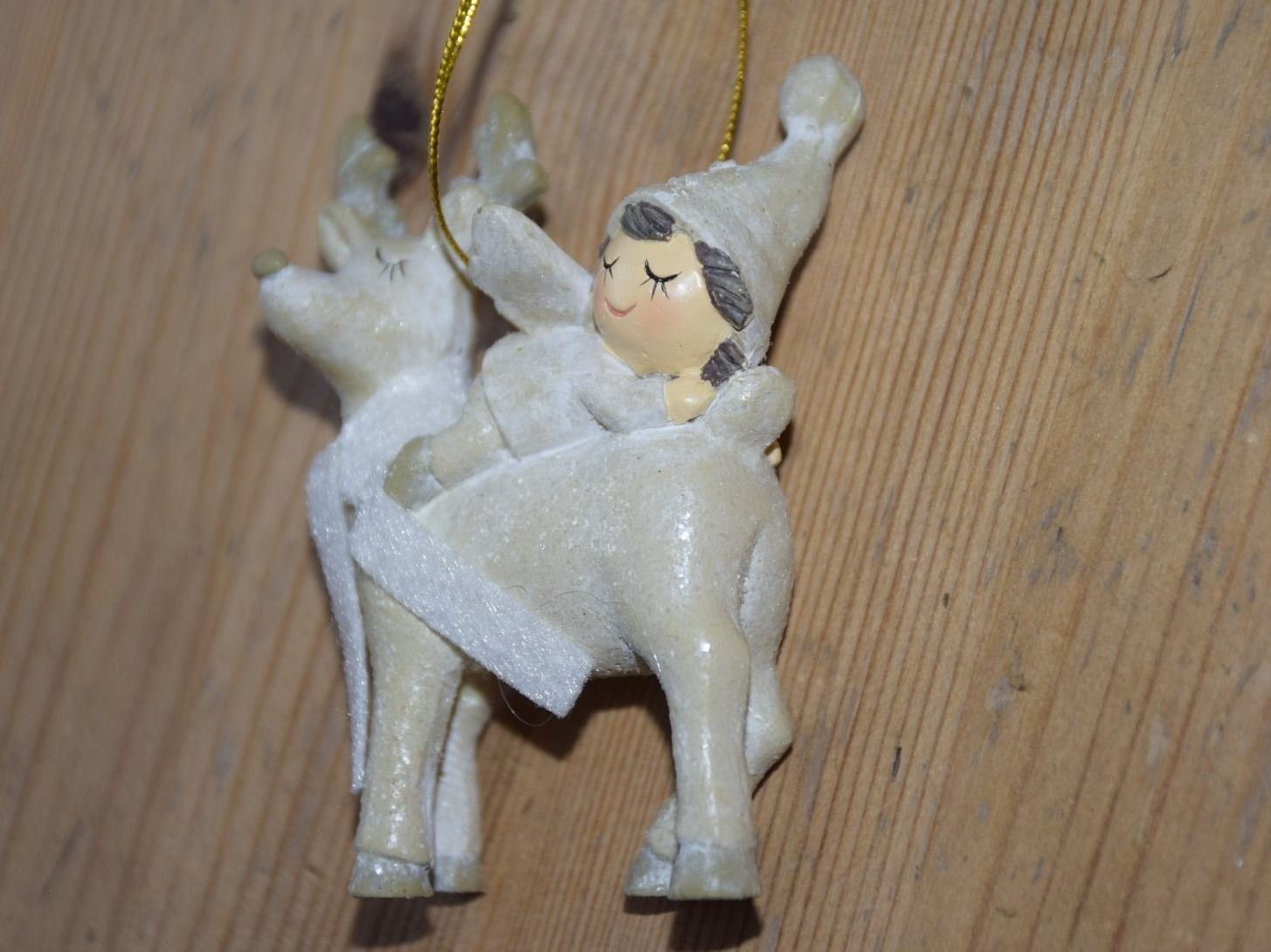 Statuette: Engel auf Rentier liegend – Nuovo e nell'imballaggio originale da Wetzikon ZH venduto da Wetzicardo25 4