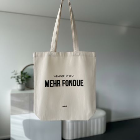 Tote Bag "Weniger Stress, Mehr Fondue" | Baumwolle