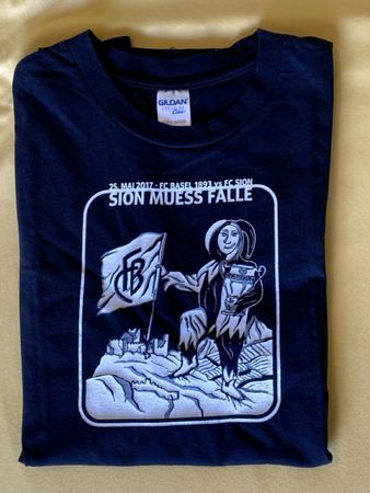 FC Basel T-Shirt Cupfinal 2017 Sion murss falle