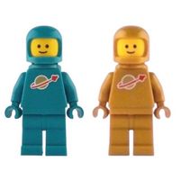 idea227 & idea230 Classic Space Turquise & Gold LEGO (NEU)