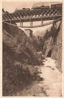 Göschenen UR Gotthardbahn Eisenbahnbrücke Dampflok bahn
