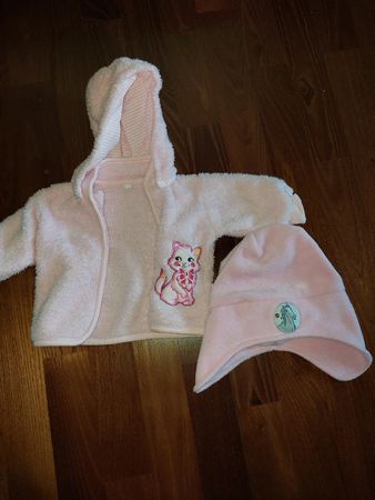 Baby Jacke mit Mütze, Grösse 62, Rosa, Top Zustand!