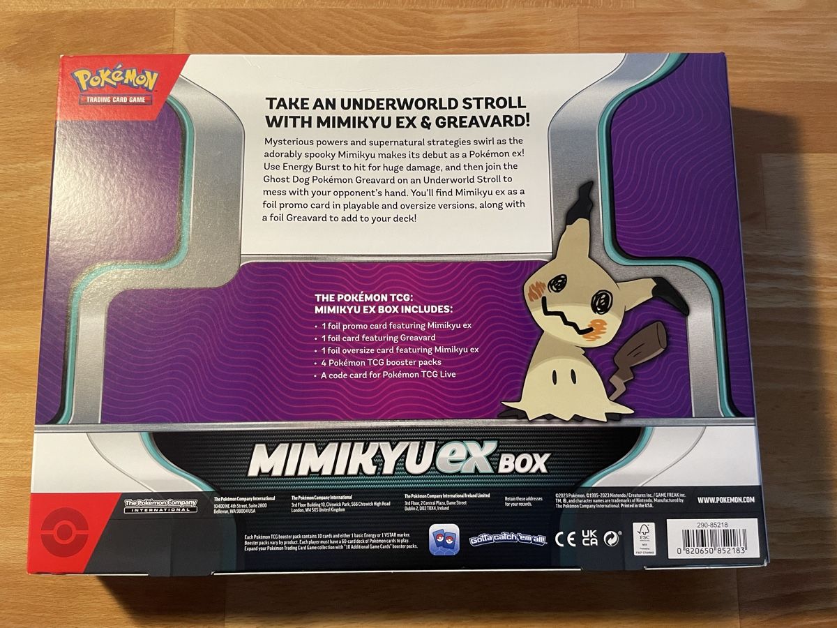Pokémon Sammelbilder & Trading cards: Pokemon TCG Mimikyu EX Box – Neu und originalverpackt aus Arlesheim von  1