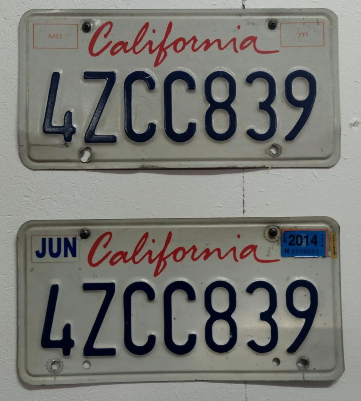 Insegne: US Nummernschilder California 4TCC839 – Usato da Dulliken venduto da Airliner2