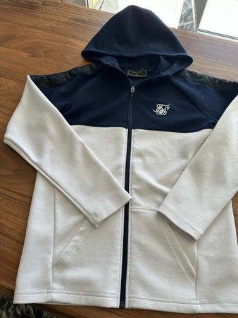 Siksilk Kapuzenjacke Gr. XS blau/weiss 13/14 jährig