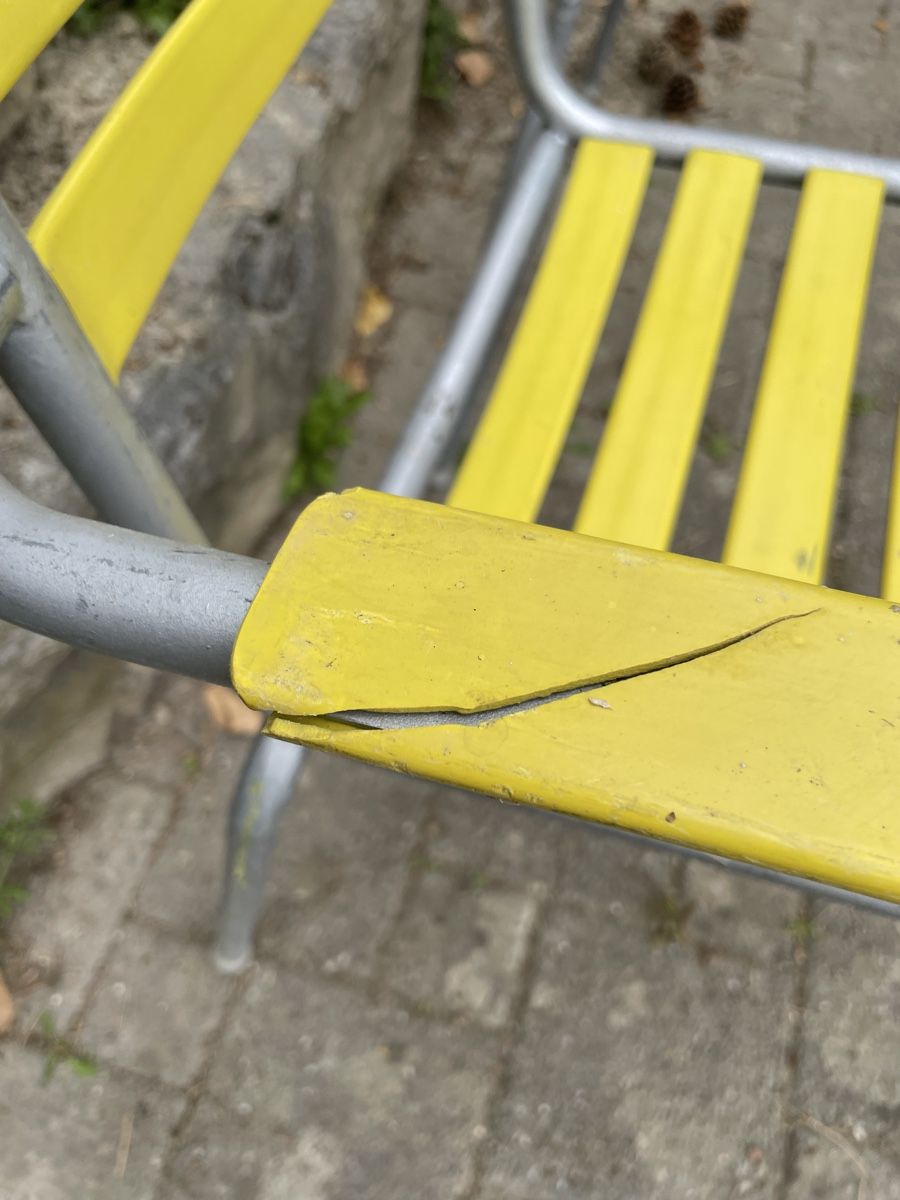 Sedie: 4 Chaises de jardin Vintage Jaune – Usato da Vallamand venduto da Bricbracbroc82 7