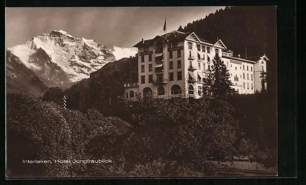 Ansichtskarten: Interlaken, Hotel Jungfraublick mit schn – Gebraucht aus Berlin von bartko-reher