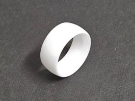 Ring weiss aus Keramik   Gr. US 11