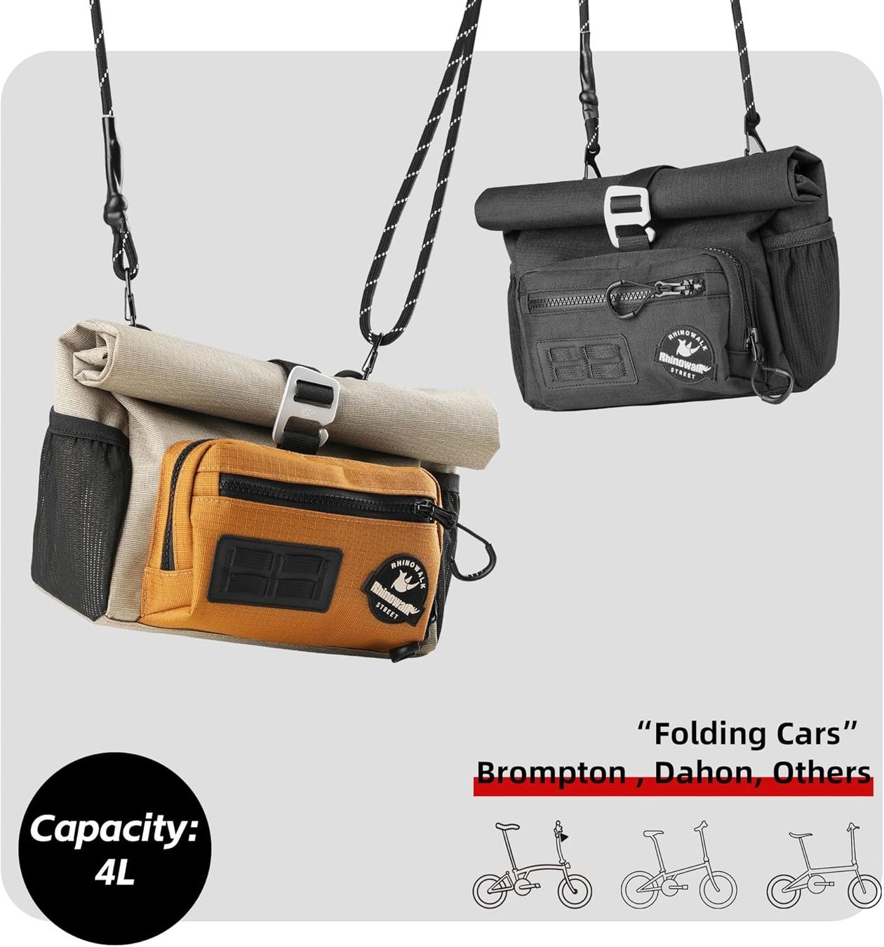 Borse: 2-in-1 Rolltop Lenkertasche für Brompton – Nuovo e nell'imballaggio originale da Geneve venduto da Titi2008 4