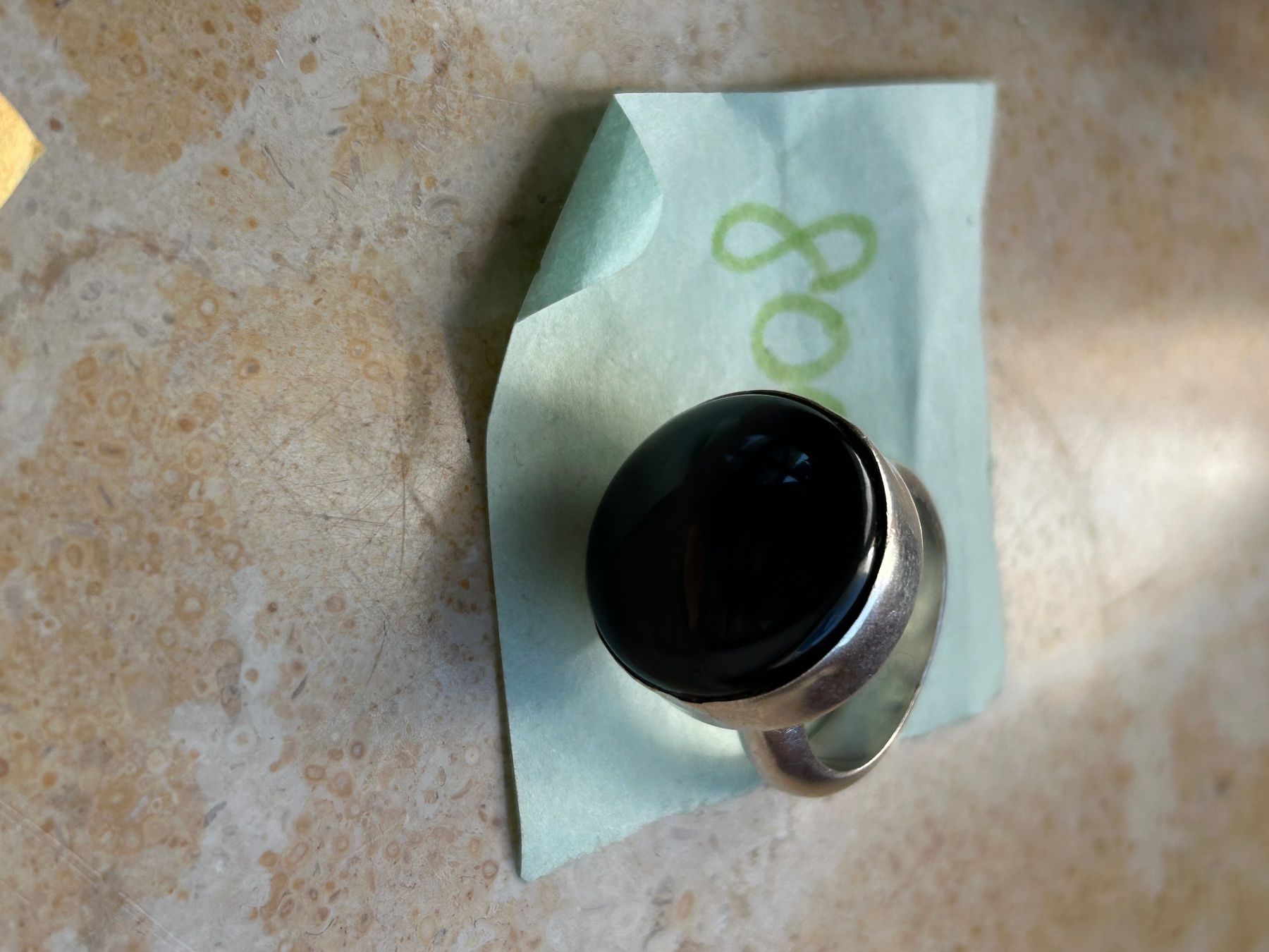 Anelli: Vintage Ring, Silber Dunkelblauer Stein (58) – Usato da Laufen venduto da Bellavitaboom 5