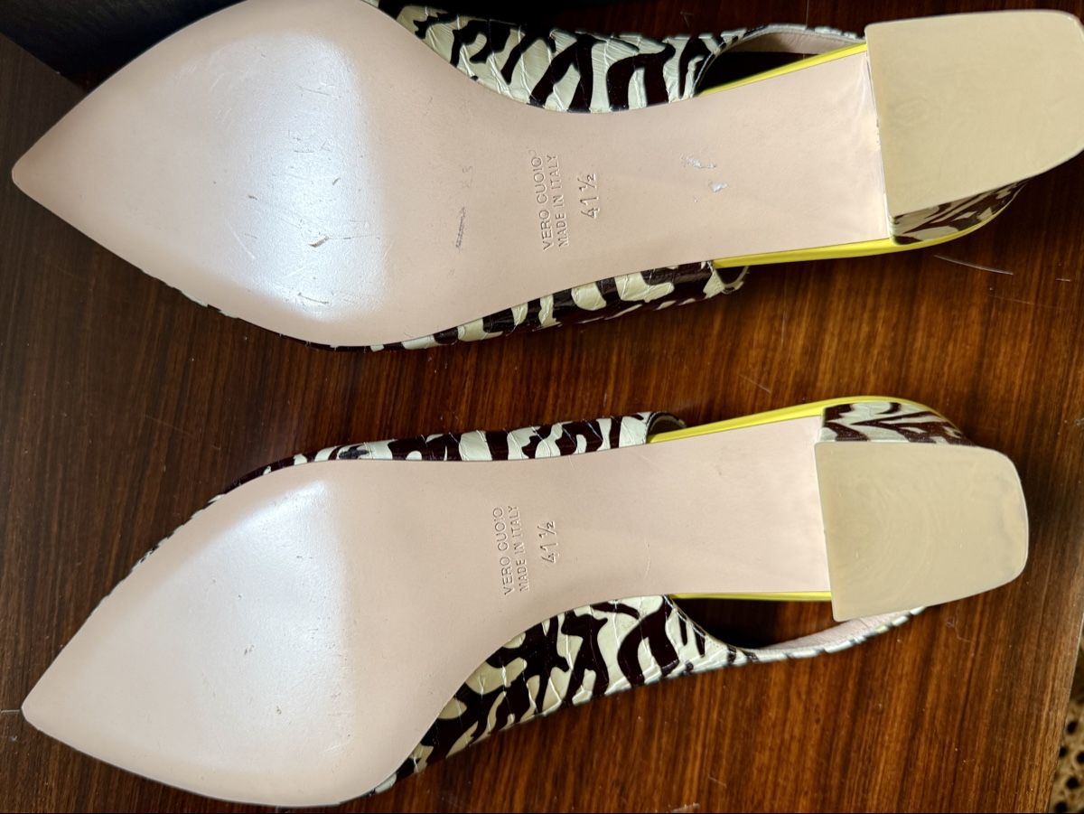 Scarpe da donna: Neue Dyva Slingpumps, Gr. 41.5, Zebra Muster – Nuovo e nell'imballaggio originale da Frauenfeld venduto da Altunoi 2