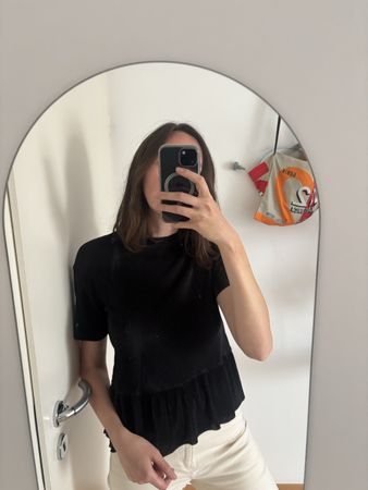 Pull&Bear Black Glittery Top - Size XS - Cute Summer Top!