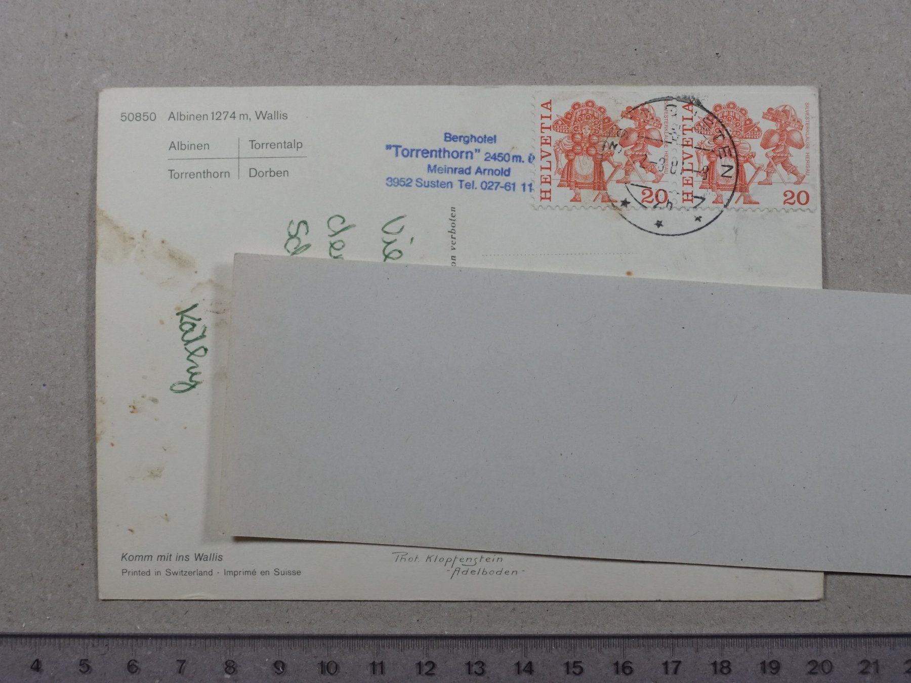 Cartes postales: Albinen, Stempel Berghotel Torrenthorn – D'occasion à Lenzburg par fh1 1