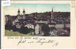 Gruss aus St. Galler - Mit Glanzeffekt im Licht