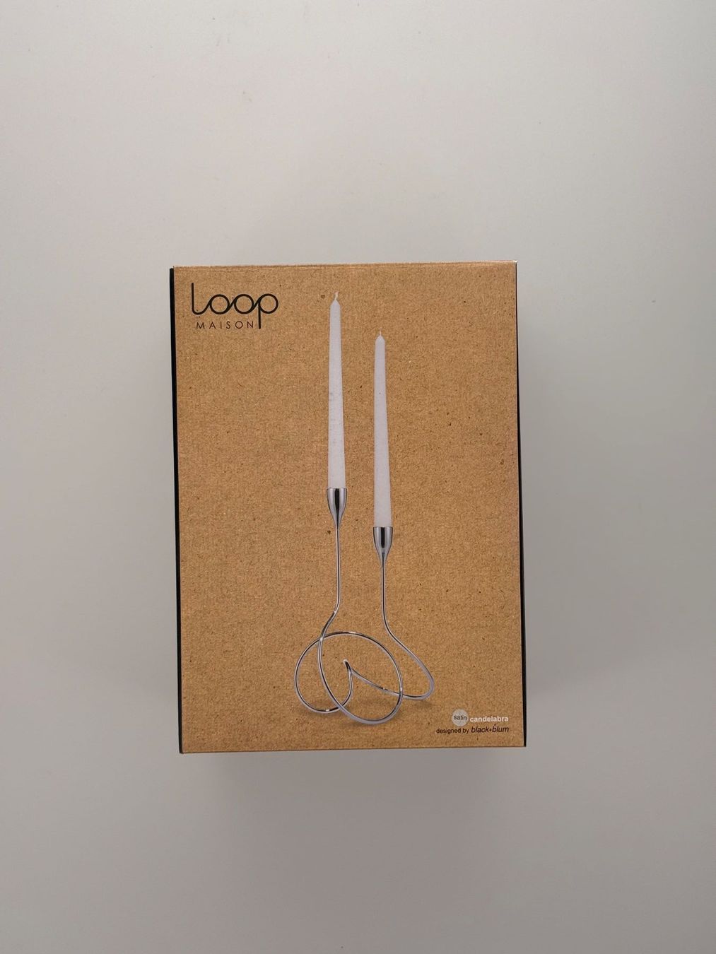 Kerzenständer: Kerzenständer loop maison Metall Silber neu im Karton – Neu und originalverpackt aus Zug von isdach 1