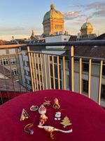 10 x Weihnachtsbaumschmuck, Holzanhänger, Krippe, Elch,.....