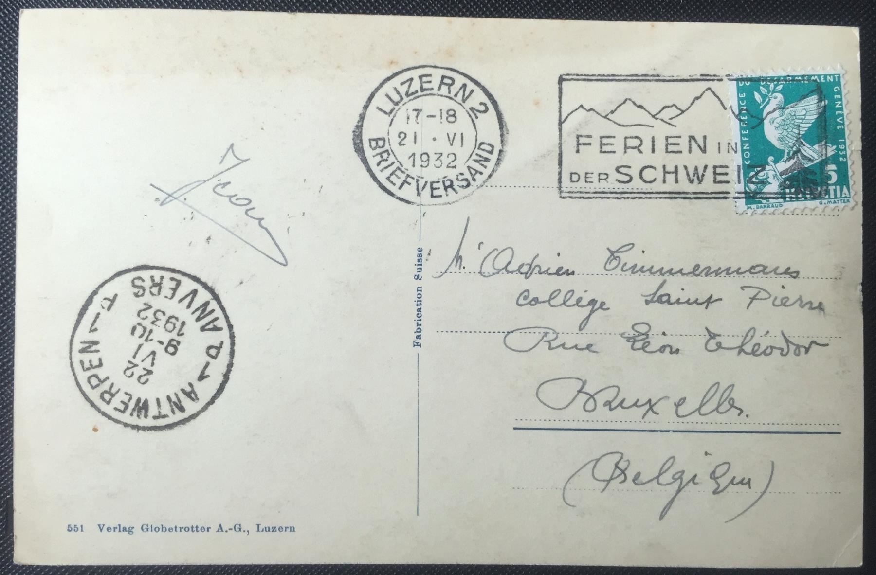 Cartoline postali: LUZERN mit Pilatus Nr. 551 – Usato da Jona venduto da philajona 1