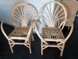 2 Holzstühle, Boho Stil