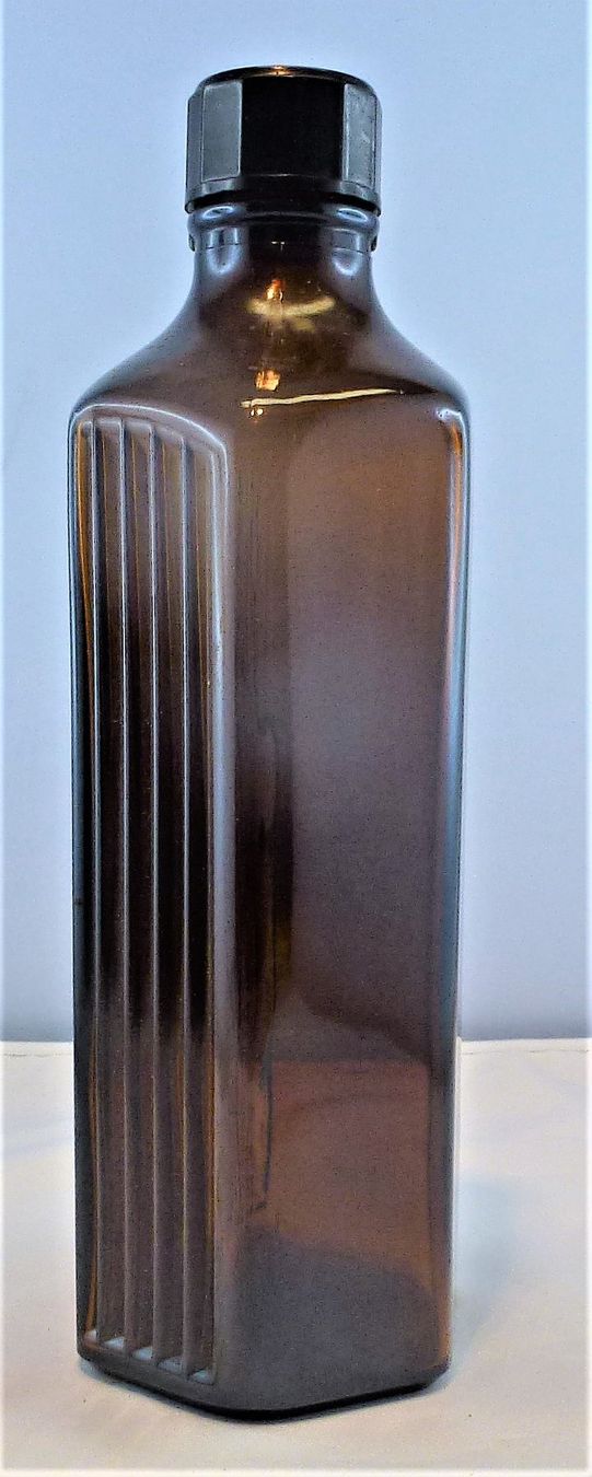 Accessori da laboratorio: Dunkel-Braune Apotheker-Glasflasche – Usato da Murgenthal venduto da B.StM 3