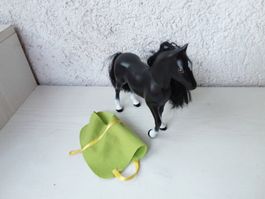 Barbie Pferd, Schwarz, mit Decke, Top Zustand, Winter