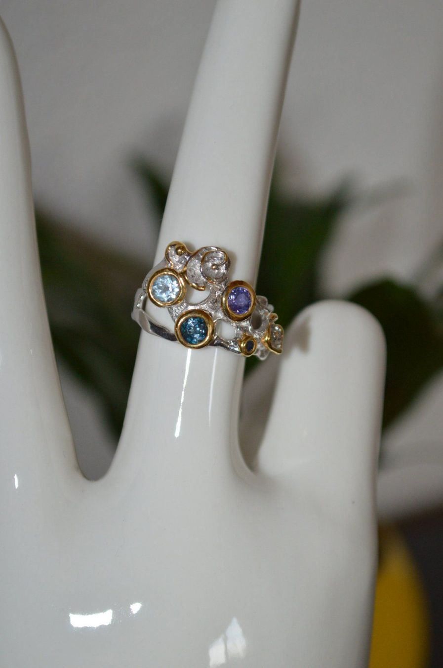 Anelli: 925 SILBER/GOLD RING*Gr.18 – Nuovo e nell'imballaggio originale da Berg TG venduto da marta970 4