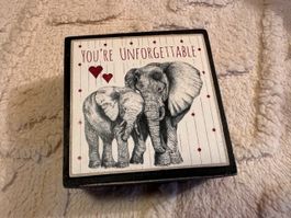 Dekowürfel Elefanten "You're Unforgettable" East of India