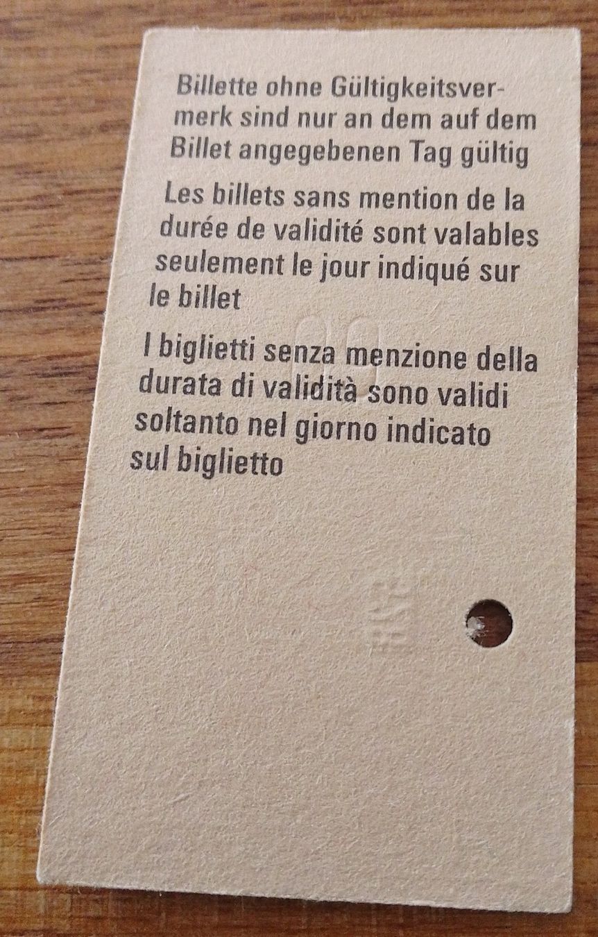 Biglietti: Billette Schweiz Lausanne Morges 2. Kl. 7456 – Usato da Wohlen AG venduto da salamanderspielwaren 1