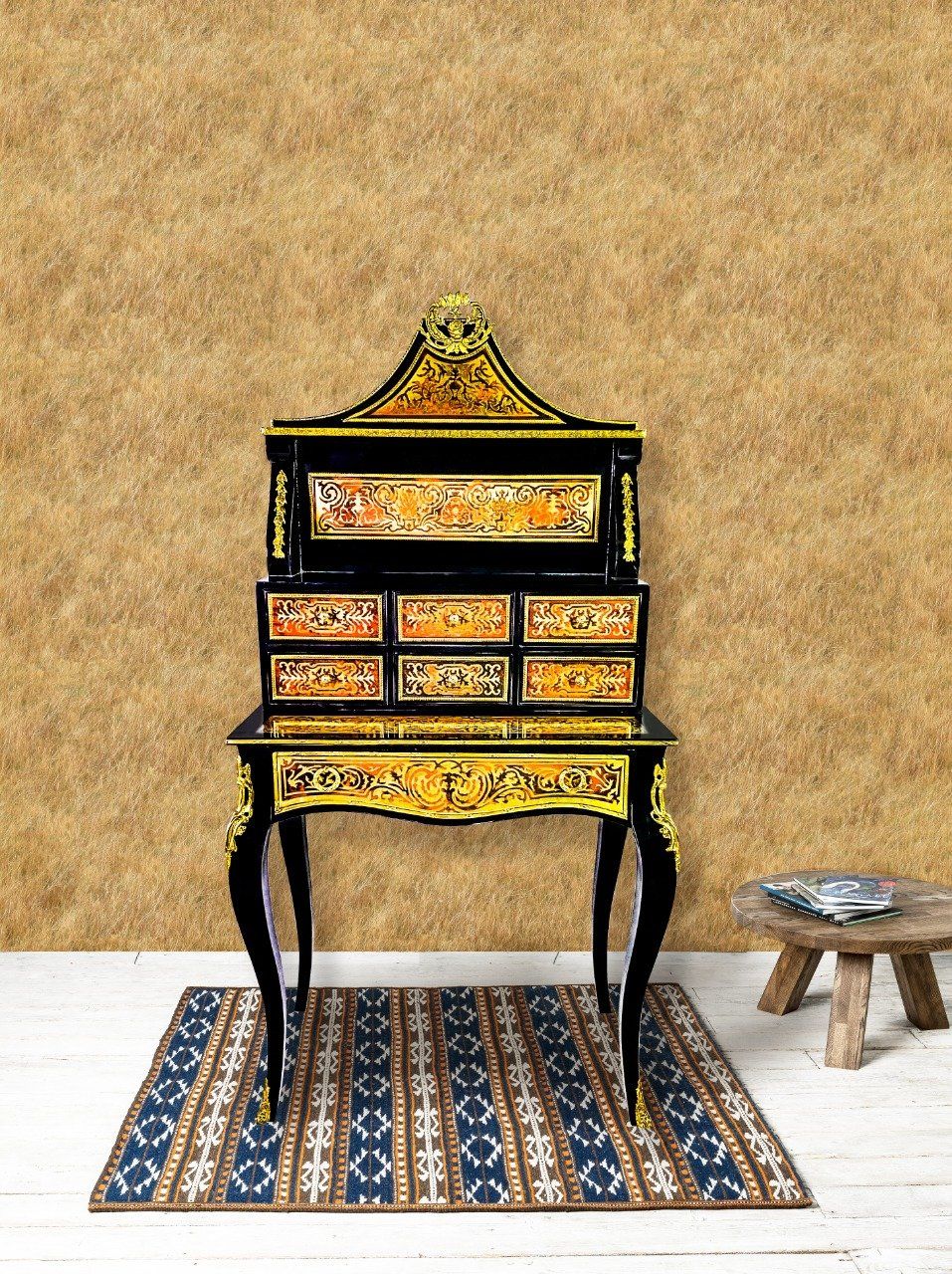 Schreibtische: Secrétaire style André Charles Boulle, – Gebraucht aus geneve von louisart 6
